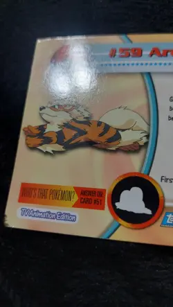 Topps Pokemon Trading Card TV Animation Edition Arcanine #59 - Image 2