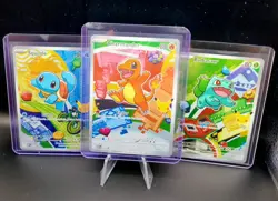 Pokemon First Partner Illustration Set Charmander, Bulbasaur, Squirtle. - Image 1