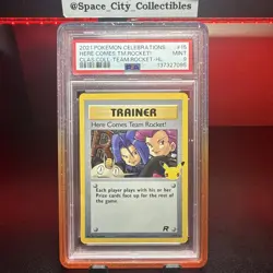 Pokemon TCG Here Comes Team Rocket! 15/82 Celebrations 2021 PSA 9 - Image 1