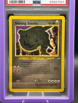 Pokemon TCG Shining Steelix Holo Card Neo Destiny Unlimited PSA 8 NM-MT W/ Guard - Image 3