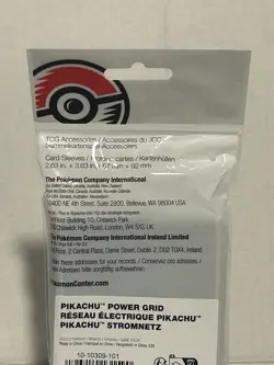 Pokemon Center: Pikachu POWER GRID Card Sleeves (65 Sleeves) Sealed - Image 4