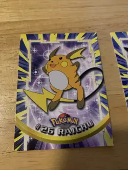 Pikachu #25 Raichu Topps Blue Label TV Animation Non Holo Pokemon 1999 - Image 2