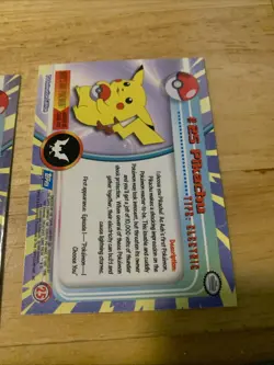 Pikachu #25 Raichu Topps Blue Label TV Animation Non Holo Pokemon 1999 - Image 4