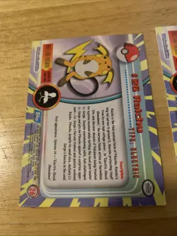 Pikachu #25 Raichu Topps Blue Label TV Animation Non Holo Pokemon 1999 - Image 5