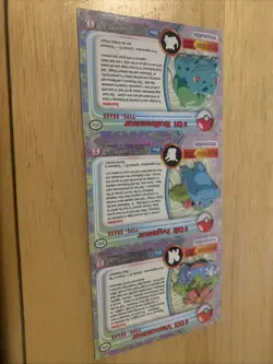 Pokemon Bulbasaur- Ivysaur- Venusaur 1999 Topps TV Animation NonHolo blue label - Image 2