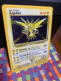 Pokemon TCG Zapdos Base Set Unlimited Holo Rare 16/102 #16 NM Condition - Image 2