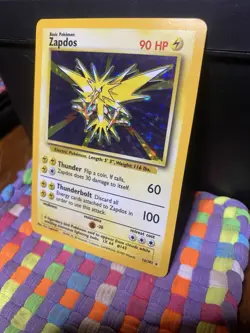 Pokemon TCG Zapdos Base Set Unlimited Holo Rare 16/102 #16 NM Condition - Image 3