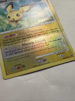 Pokemon Pichu 45/100 Platinum Stamped Reverse Holo Uncommon Stormfront Damage - Image 4