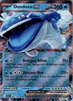 Pokemon Card Dondozo ex - Double Rare SV10: Destined Rivals 066/182 NM - Image 1