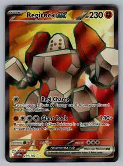 Regirock ex Ultra Rare SV10: Destined Rivals 214/182 Pokemon NM - Image 1