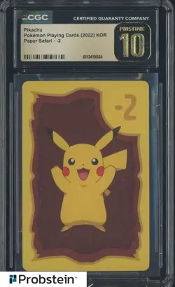 2022 Pokemon Korean Playing Cards Paper Safari 2 Pikachu CGC 10 PRISTINE - Image 1