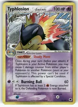 Typhlosion (Delta Species) Dragon Frontiers Holo Rare Pokemon Moderately played - Image 1