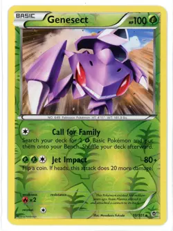 Genesect Reverse Holo 10/101 Plasma Blast Pokemon Card - Image 1