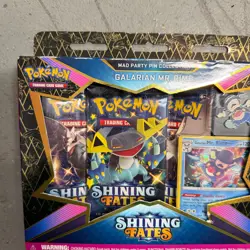 Pokemon TCG Shining Fates Mad Party Pin Collection Galarian Mr. Time SEALED - Image 2