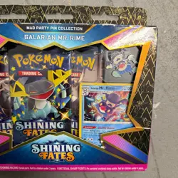 Pokemon TCG Shining Fates Mad Party Pin Collection Galarian Mr. Time SEALED - Image 3