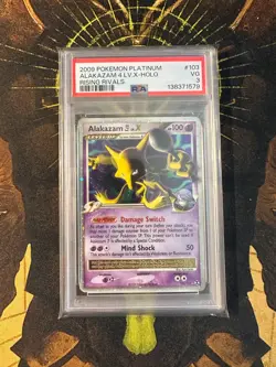 Pokemon Alakazam 4 Lv.X Rising Rivals 103/111 PSA 3 - Image 1