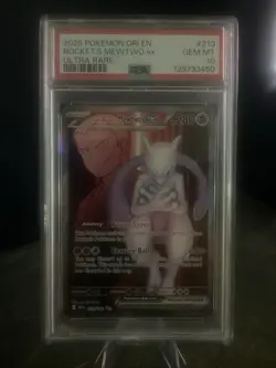 Pokemon TCG Team Rockets Mewtwo EX 213/182 Full Art Destined Rivals PSA 10 - Image 1