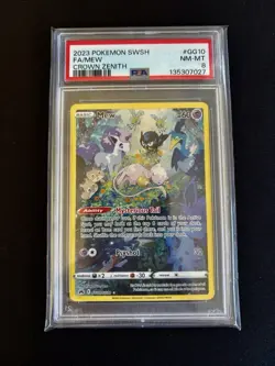 2023 Pokemon Mew #GG10/GG70 Crown Zenith PSA 8 - Image 1
