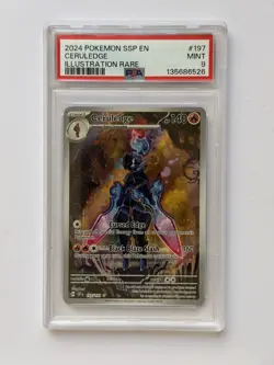 Pokemon 2024 Ceruledge 197/191 Sv08 Surging Sparks Illustration Rare Holo PSA 9 - Image 1