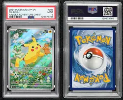 Pikachu (Paldea Adventure Chest) Holo Pokemon Scarlet & Violet Black Star PSA 9 - Image 3