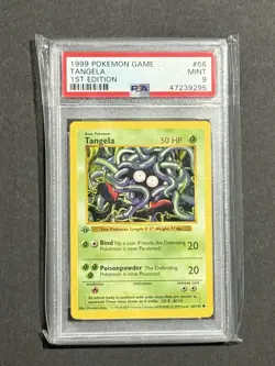 1999 Pokemon - 1st Edition Shadowless Tangela - Base Set 66/102 - PSA 9 - Image 1