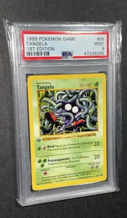 1999 Pokemon - 1st Edition Shadowless Tangela - Base Set 66/102 - PSA 9 - Image 3