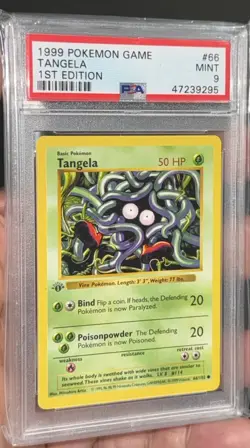 1999 Pokemon - 1st Edition Shadowless Tangela - Base Set 66/102 - PSA 9 - Image 5