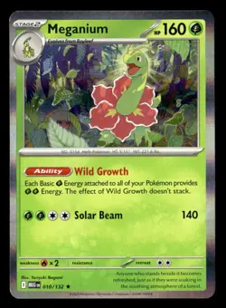 Pokemon Meganium #010/132 tcg Near Mint or Better - Image 1