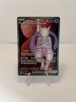 Team Rocket's Mewtwo ex 213/182 Ultra Rare Destined Rivals Pokemon Near Mint - Image 1