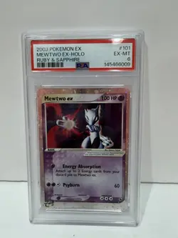Mewtwo ex 2003 Pokemon EX Ruby & Sapphire #101 PSA 6 GRADED - Image 1