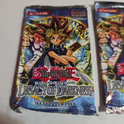 2 Yugioh TCG! SEALED Legacy of Darkness Booster Pack 1st Edition - Image 2