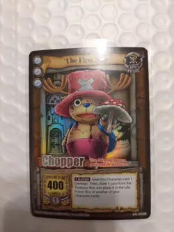 Bandai One Piece CCG Card Chopper The First Step Silver Rare Silver Letters Holo - Image 2