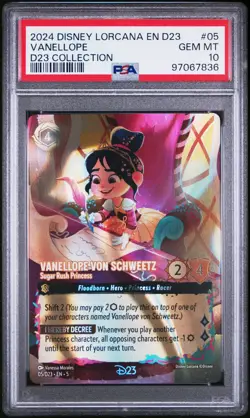 PSA 10 Disney Lorcana EN D23 Expo Promo #05 Vanellope Von Schweetz - Sugar Rush - Image 1