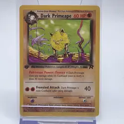 Pokemon Dark Primeape 1st Edition 43/82 Team Rocket WOTC 2000 Vintage Card - Image 1