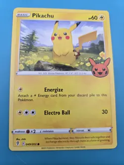 Pikachu 2021 Pokemon Card 49/203 Holloween Edition LP - Image 1