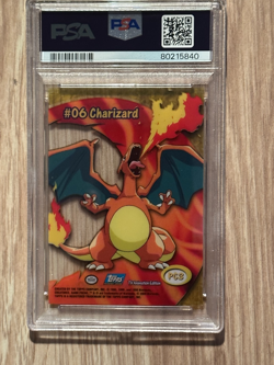 2000 TOPPS Pokemon CHARIZARD TV Animated Clear Cards PSA 10 PSA Cert # 80215840 - Image 4