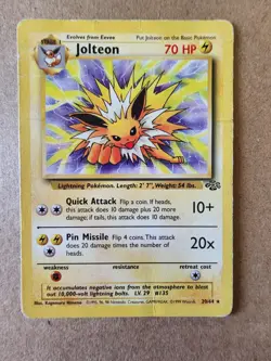 Pokemon Jolteon TCG Jungle Card 20/64 Regular Rare Non-Holo - Image 1