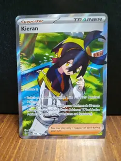 Pokemon TCG Twilight Masquerade Kieran 206/167 Full Art Holo Trainer Card - Image 1