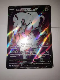 Pokemon Hisuian Zoroark V Full Art Ultra Rare SWSH297 Black Star Promo NM Card - Image 1