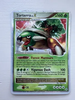 Pokemon TCG Torterra LV. X Holo Card Diamond and Pearl 122/130 LP - Image 1