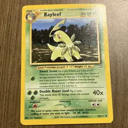 Pokemon Bayleef Neo Genesis 29/111 Uncommon 80 HP Stage 1 Regular Card - Image 1