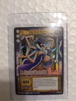 Bandai One Piece CCG Card Ms Sunday Nico Robin The Evil Flower SR Silver Letters - Image 1