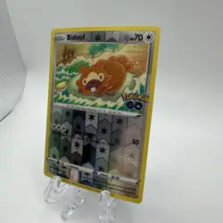 Pokemon Go Bidoof 059/078 Ditto Unpeeled Reverse Holo NM Pokemon Card ￼ - Image 3