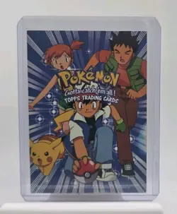 Pokemon Card - Pokemon Checklist Topps Movie Animation Edition Blue Logo - Image 1