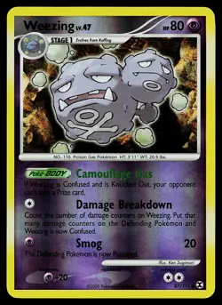 Pokemon Card - Weezing Rising Rivals 87/111 Common Reverse Holo - Image 1