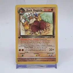 Dark Dugtrio 1st Edition 23/82 Team Rocket Rare Pokemon Card WOTC 2000 - Image 1