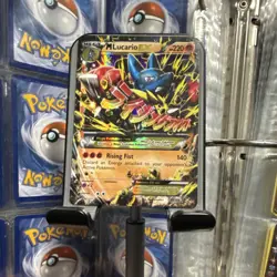 Pokemon M Lucario EX 55/111 Mega 220 HP Holo Beast English Card - Image 1