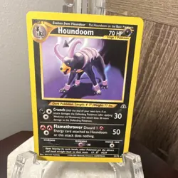 Pokemon Houndoom Neo Discovery Rare 70 HP Stage 1 23/75 Unlimited Regular Card - Image 1