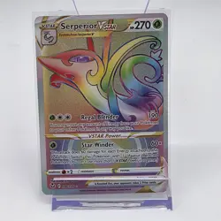 Pokemon Serperior VSTAR 196/195 Silver Tempest Rainbow Rare Secret Rare Card - Image 1