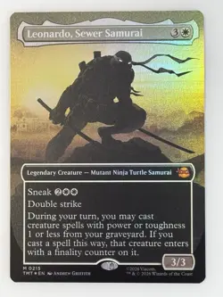 FOIL LEONARDO, SEWER SAMURAI (BORDERLESS) (215) Teenage Mutant Ninja Turtles TMT - Image 1